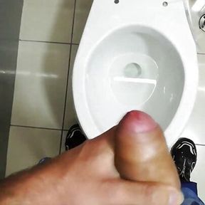 Jerking Off My Big Uncut Cock At The Mall&#039;s Public Bathroom - Camilo Brown