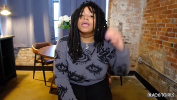 Sultry Solo: Black TGirl's Lingerie Masturbation Delight