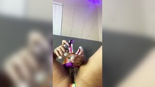 D.VA Bunny Fills up her TIGHT Hole and Plugs Booty with Light up Plug