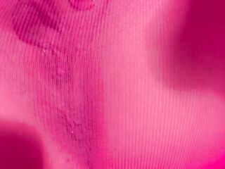 I masturbate with a sex-toy in pink hose!