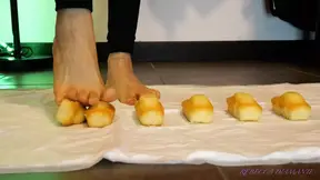 Crushing Snacks in Bare Feet Asmr