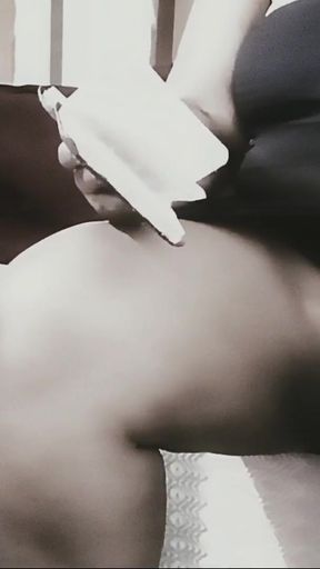 Key moment from "Auntie on the couch without panties"