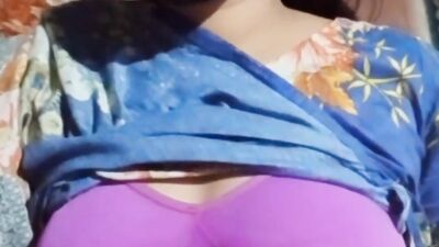 Hot bhabi Masturbating. Desi village bhabi press boobs showing pussy