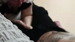 Stepson's cock sucked and cum swallowed by hungry stepmom at lunch