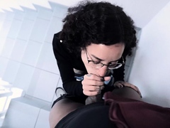 POVLife Sexy brunette Katie King POV blowjob sex