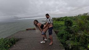 aventura do casal mattos - putaria na praia: grelona da anne, foda molhada e gozada surpresa