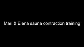 Mari and Elena contraction training in sauna