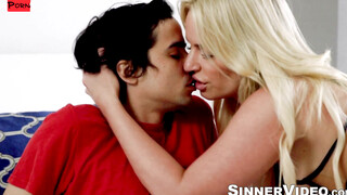 Blonde Bombshell Lauren Phillips Sucks and Fucks Her Stepbrother.