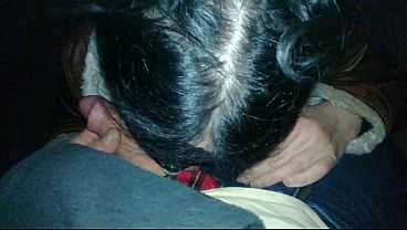 My milf wife gives me a blow job in a park!