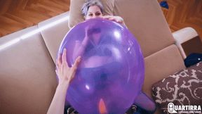 Q952 Stashia seductively BTP's big purple balloon on your wood - 480p