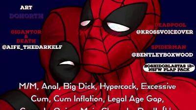 Deadpool gets fucked by Spiderman's gigantic cock