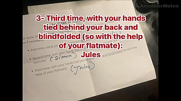 Amateur flatmates film themselves taking on dares set by a follower - PART 2 = 2nd and 3rd dares