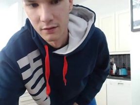 Skinny Twink Strokes on Webcam