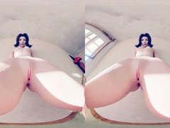 Foxy 3D Superwoman bounces up and down on a cock
