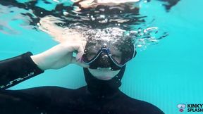 Underwater Dive Mask Fetish: Flooding My Mask Holding Your Gaze