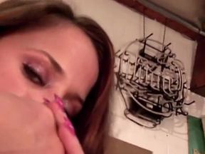 Eager brunette and experienced stud have hardcore fuck session on the sofa