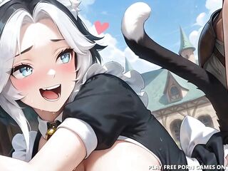 Juicy Catgirl Gets Fucked By A Massive Weenie - Uncensored Comics Porn Game : Isekai Waifu Overlord