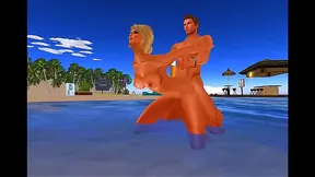 Relaxed Lazy Sunday With 3D Cartoon Couple Enjoying Steamy Moments