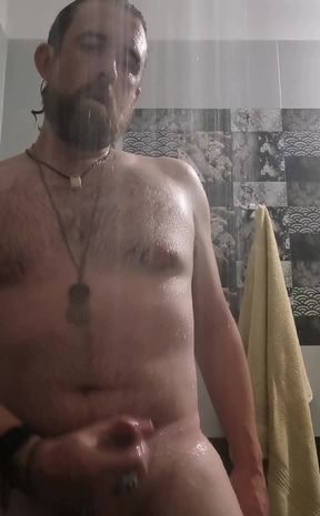 Shower time cock stroking - I want you to cum with me