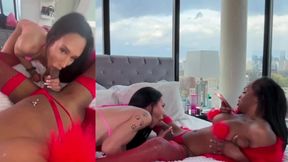 Black and white trannies oral fun before fucking