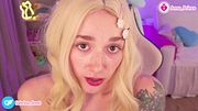 SFW Close-Up Blonde Girl Vaping