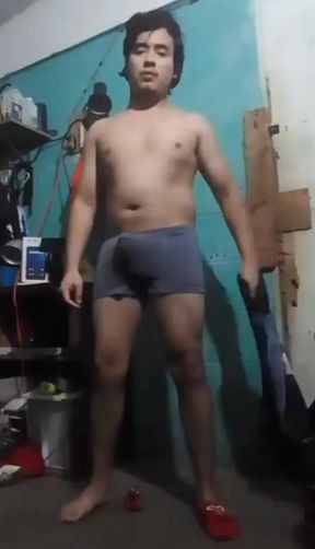 Jesus in boxer pulling his penis #6