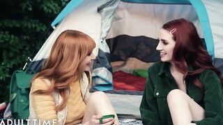 Redhead Hotties Finger and Scissor Inside The Woods