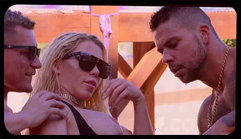 Busty Barbie's Threesome Poolside Adventure private show