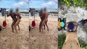 na praia metendo a vara no negao musculoso