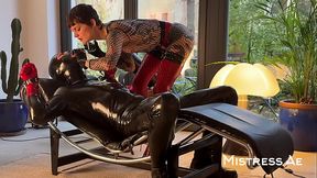 Teasing, CBT, Oxygen Play and BJ in Latex and Fishnets