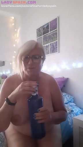 Ms Fina Mastubates with a Cucumber! She Is a Slut! Crazy Woman!