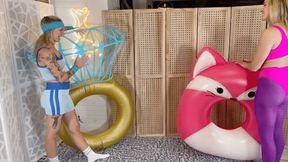 MJ and Cher Inflatable workout destruction HIDEF