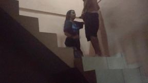 comi o cu da sapatao filha da empregada na escadaria da garagem do predio, fomos pagos no flagra. (jasmine santanna)