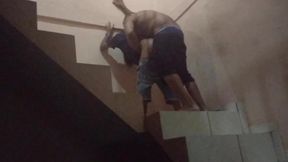 comi o cu da sapatao filha da empregada na escadaria da garagem do predio, fomos pagos no flagra. (jasmine santanna)