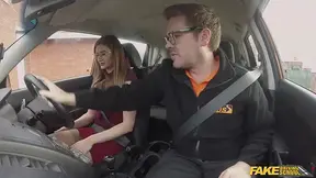 Fake Driving School - Sarah Sultry's First Driving Lesson Ends in Creampie