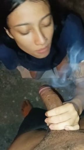 &nbsp;LA CHUPA EN LA TERRAZA MIENTRAS FUMAMOS WEED ( AIRE LIBRE LATINO)
