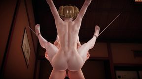 Kurenai Shinganji 3D Animation - Indulge in POV Legs-Up Missionary Sex in Ripped Leggings, Lifting Tied Hard Sex Creampie