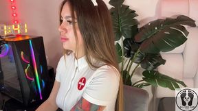 nurse applies beta to alpha conversion therapy