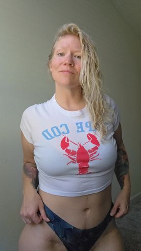 Thick blonde Goddess with size 11 feet