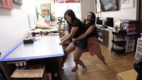 UNSUCCESSFUL MOVE - Jamie Daniels, Lucy Yang, Stuck, Struggle, Pulling, Teeth Grinding - MP4