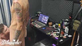 me divertindo com um amigo de