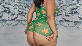 Sexy BBW Strip Tease For Christmas