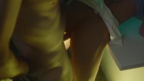 (Zelex) Sexy doll gets a load on her glasses