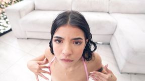 the beautiful emily white is happy in a gangbang with 5 guys receiving two dicks in her ass at the same time, anal, dap, hard anal