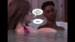 Big-tittied Black beauty screws naive young boyfriend in hardcore taboo 3D cartoon