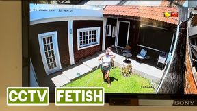CCTV fetish Watering the grass