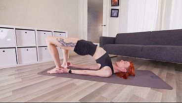 Skinny Girl Stretches her Body in Hot Yoga Poses Part 2