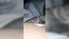 Step mom slips hand under step son pants for a quick handjob