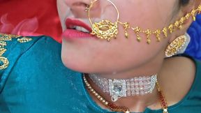 Beutiful new married couple bedroom romance sex clear hindi audio