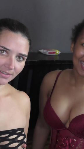 Two Beautiful Babes Getting Their Reward After an Amazing Blowbang